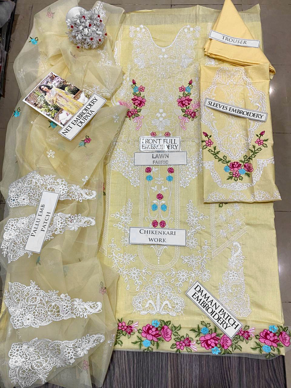 DFW-1288 Elaf Heavy Embroidery 3PC Lawn Suit