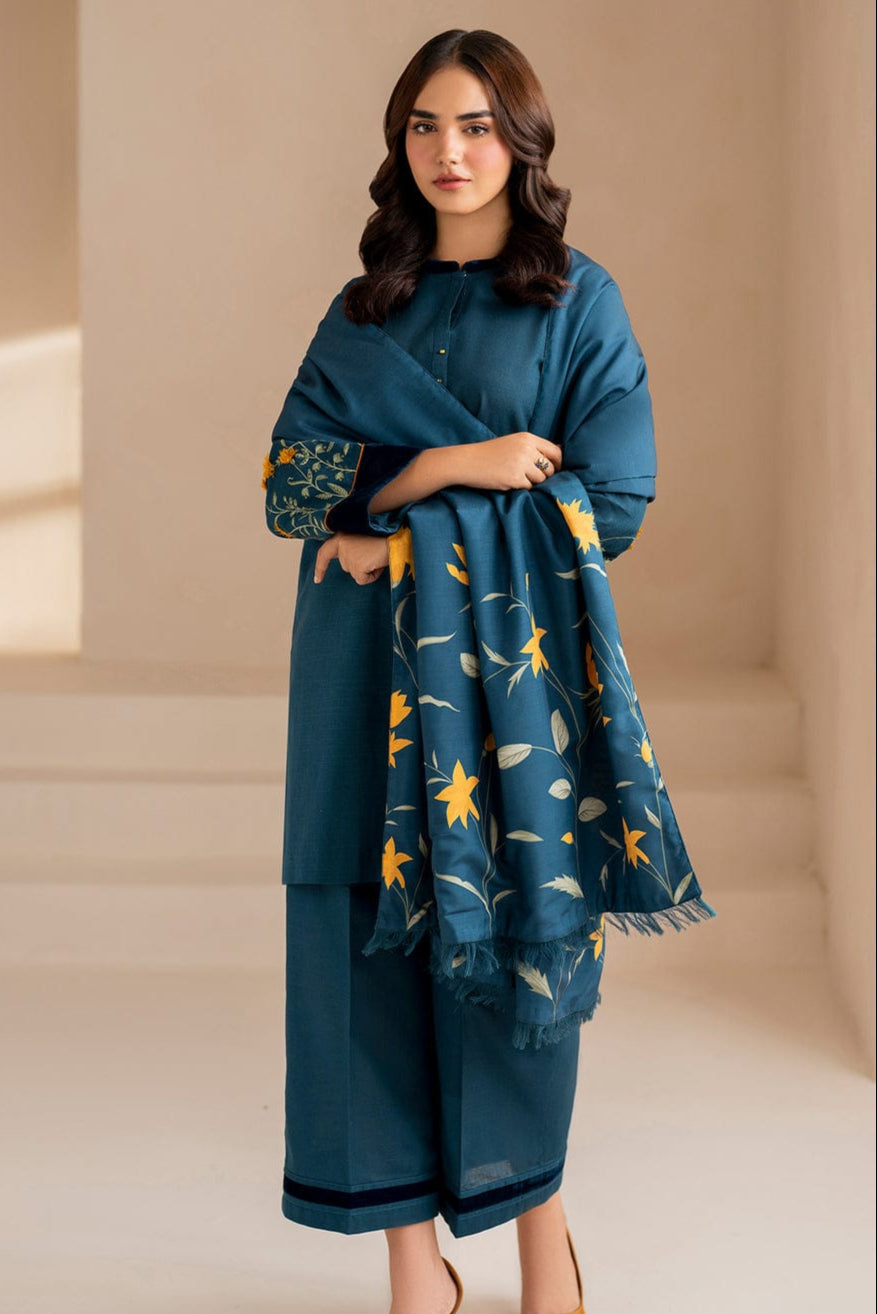 DFW-917 Baroque Heavy Embroidery 3PC Dhanak Suit