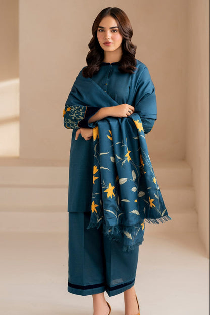 DFW-917 Baroque Heavy Embroidery 3PC Dhanak Suit