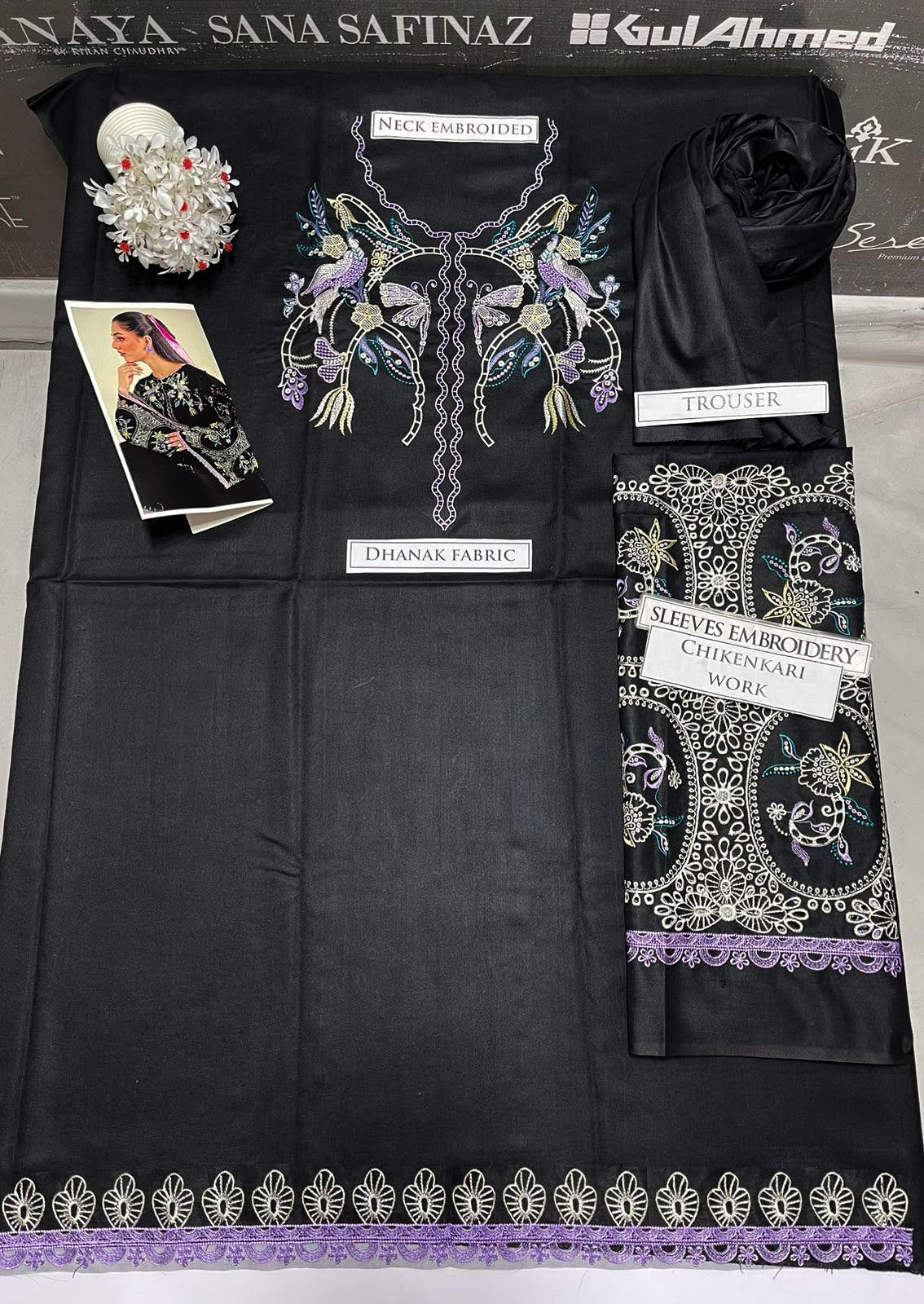 DFW-1076 Vanya Embroidery 2PC Dhanak Suit