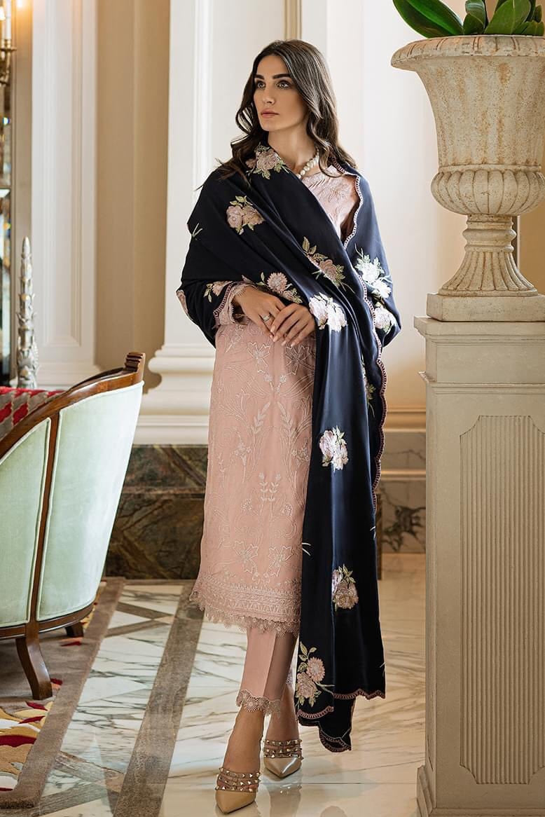 DFW-1221 Agha Noor Embroidery 3PC Dhanak Suit