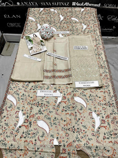 DFW-1014 Bareeze Heavy Embroidery 3PC Dhanak Suit