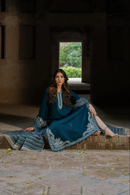 DFW-1212 Izel Embroidery 3PC Dhanak Suit