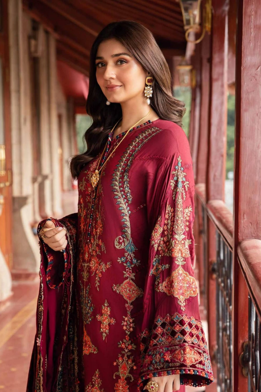 DFW-932 Maria B Heavy Embroidery 3PC Linen Suit