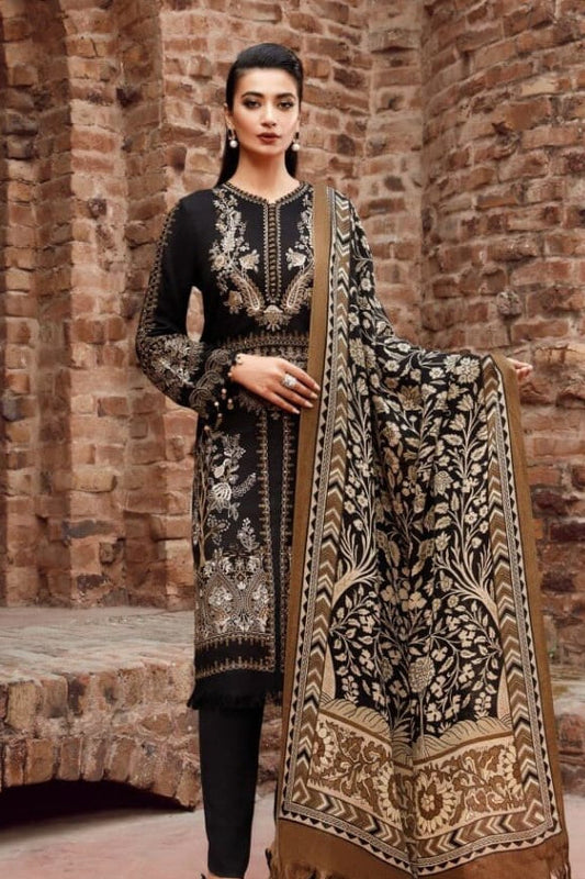 DFW-1109 Maria B Heavy Embroidery 3PC Dhanak Suit