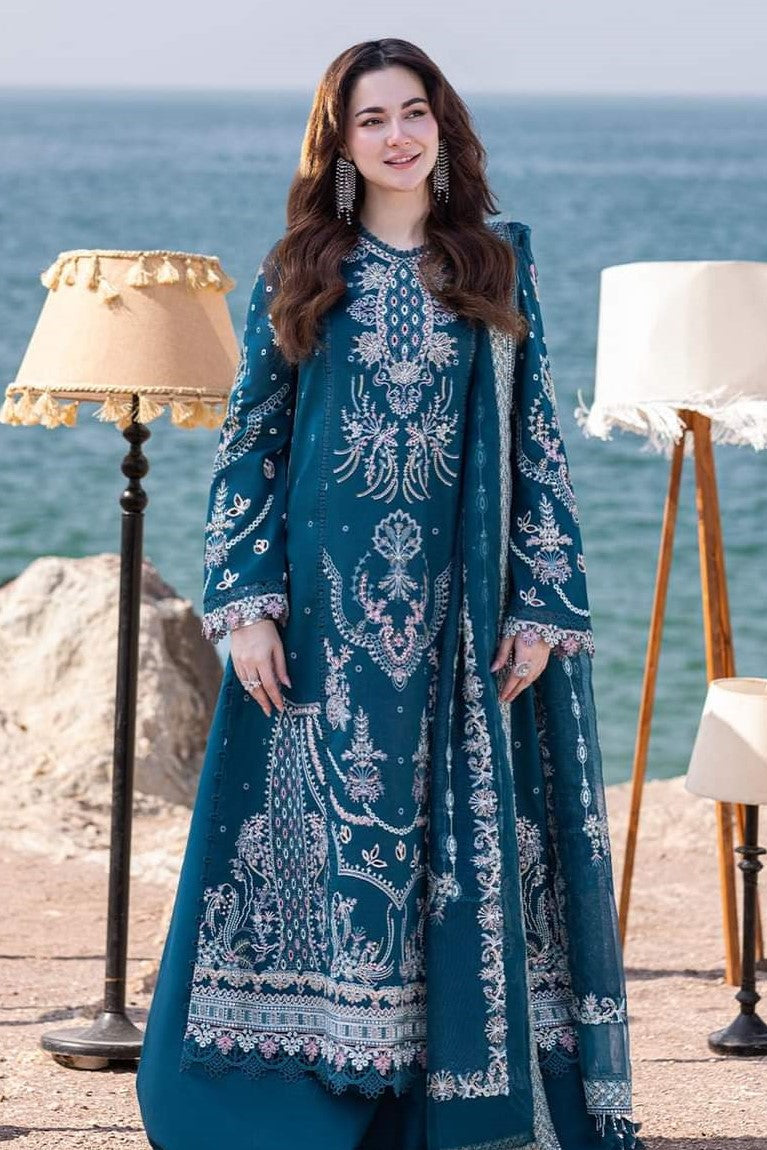 DFW-1289 Qalamkar Heavy Embroidery 3PC Lawn Suit