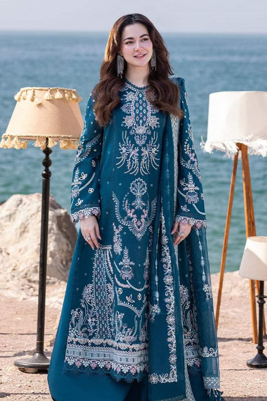 DFW-1289 Qalamkar Heavy Embroidery 3PC Lawn Suit