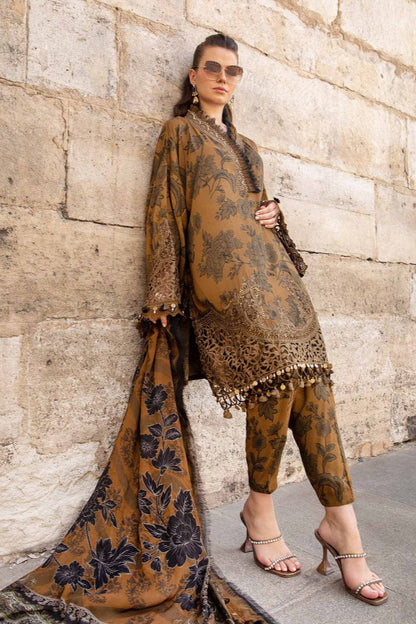 DFW-1055 Maria B Embroidery 3PC Dhanak Suit