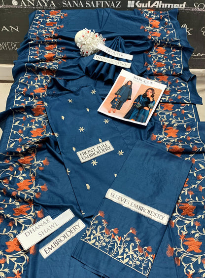 DFW-917 Baroque Heavy Embroidery 3PC Dhanak Suit