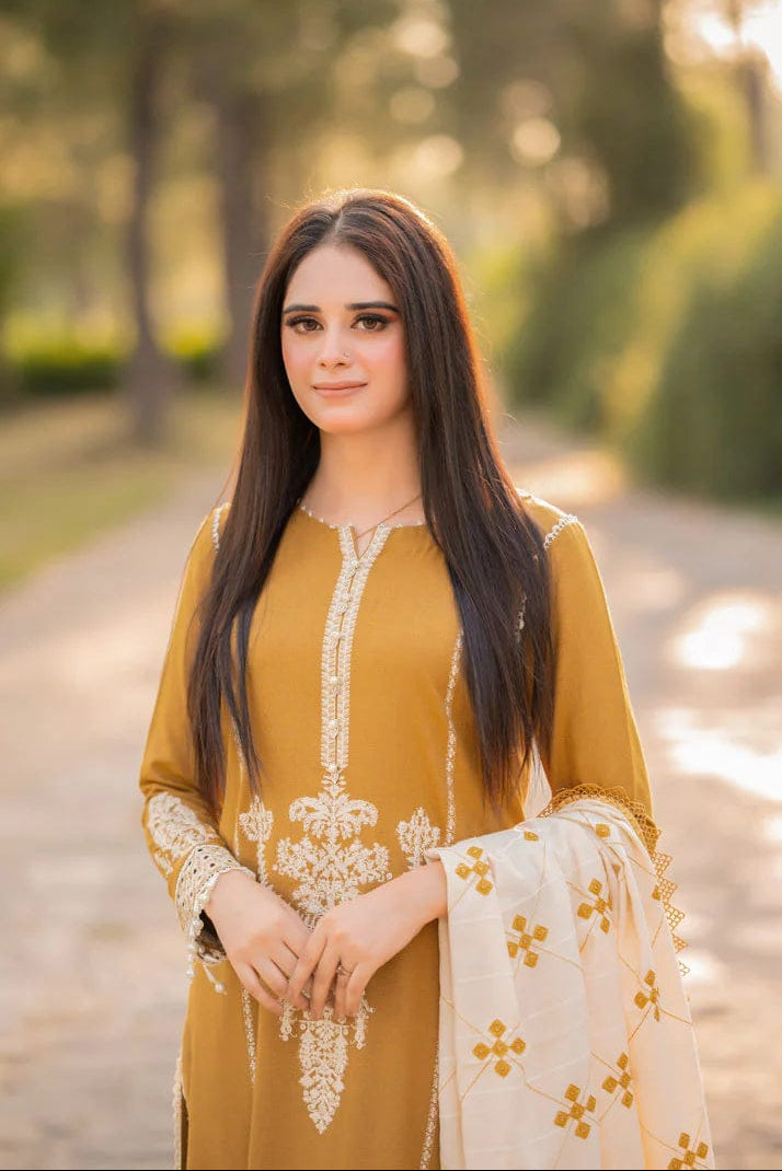 DFW-1139 Asim Jofa Embroidery 3PC Dhanak Suit