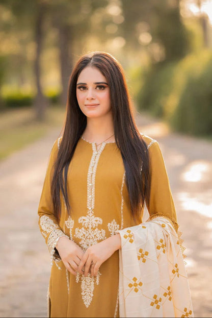 DFW-1139 Asim Jofa Embroidery 3PC Dhanak Suit