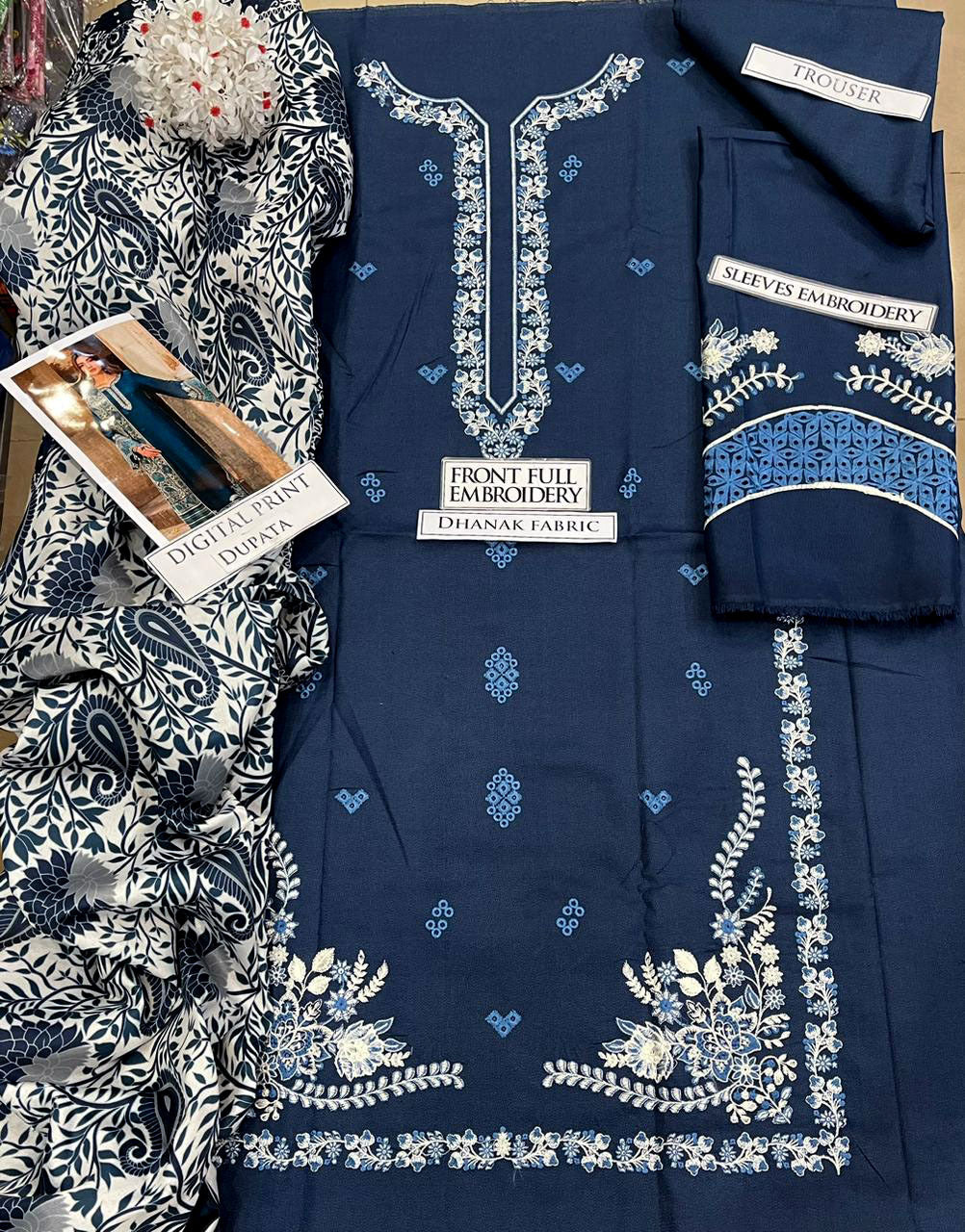 DFW-1212 Izel Embroidery 3PC Dhanak Suit