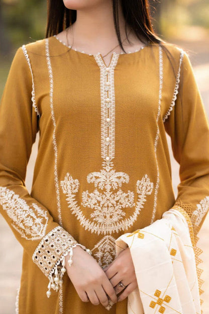 DFW-1045 Maria B Embroidery 3PC Dhanak Suit