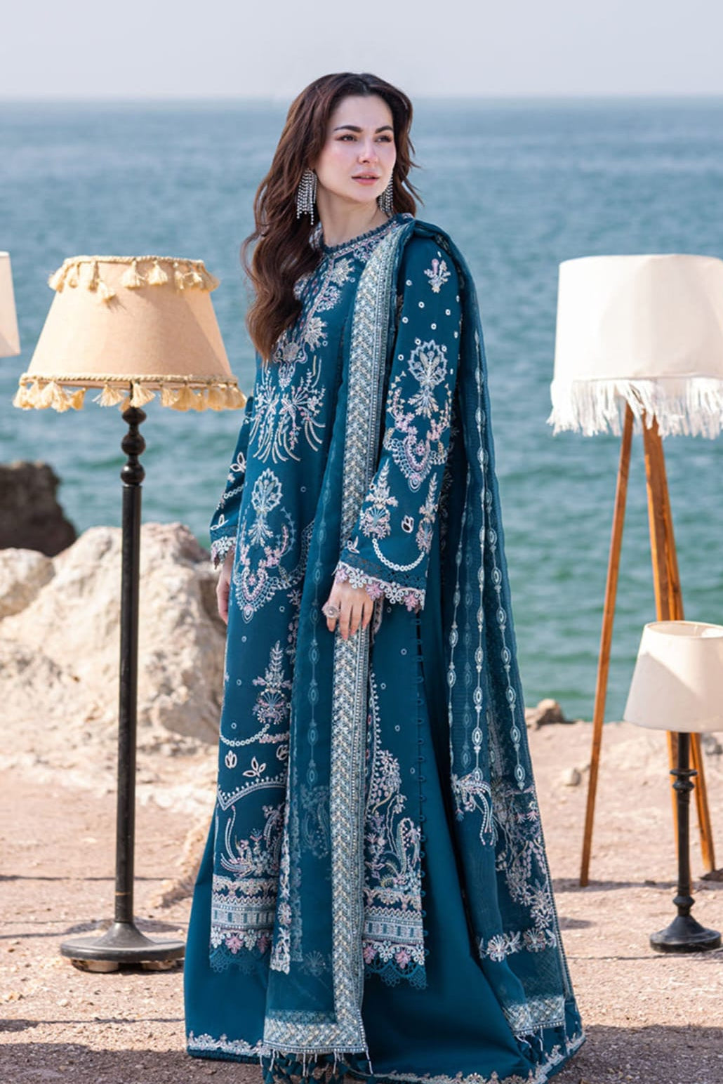 DFW-1289 Qalamkar Heavy Embroidery 3PC Lawn Suit