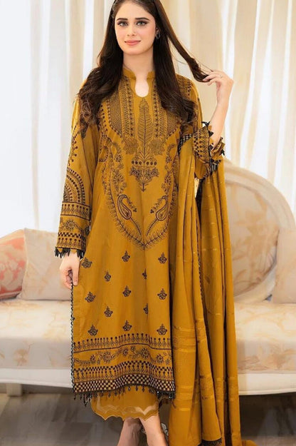 DFW-999 Nakoosh Heavy Embroidery 3PC Dhanak Suit