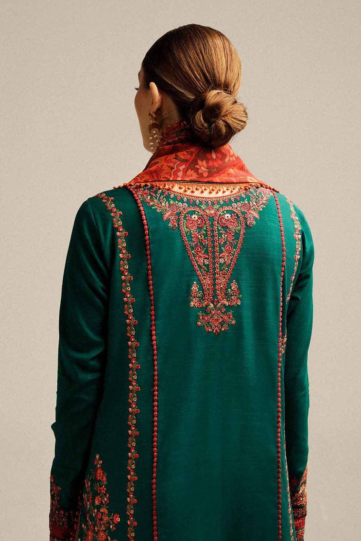 DFW-1100 Hussain Rehar Heavy Embroidery 3PC Dhanak Suit