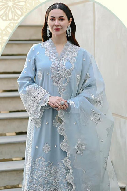 DFW-393 Zara Shah Jahan Heavy Embroidery 3Pc Lawn Suit