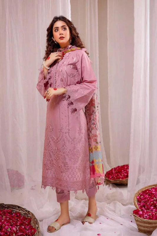 DFW-1126 Zara Shah Jahan Heavy Embroidery 3PC Dhanak Suit