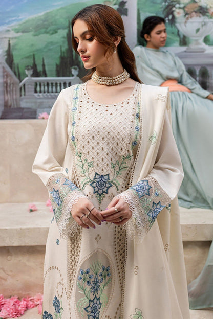 DFW-1002 Qalamkar Heavy Embroidery 3PC Dhanak Suit