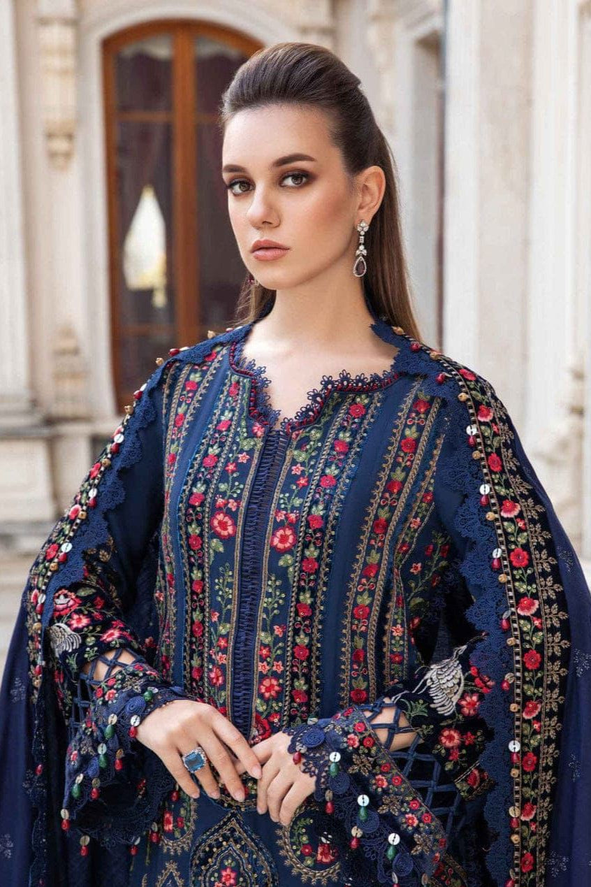 DFW-1168 Maria B Heavy Embroidery 3PC Dhanak Suit