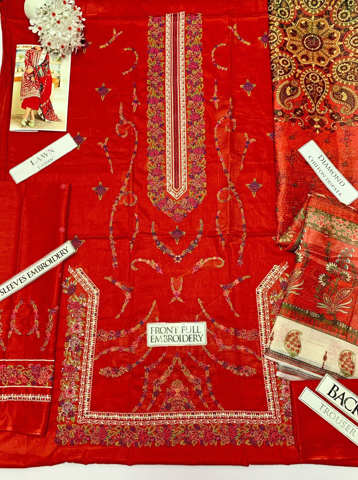 DFW-591 Zara Shah Jahan Heavy Embroidery 3Pc Lawn Suit