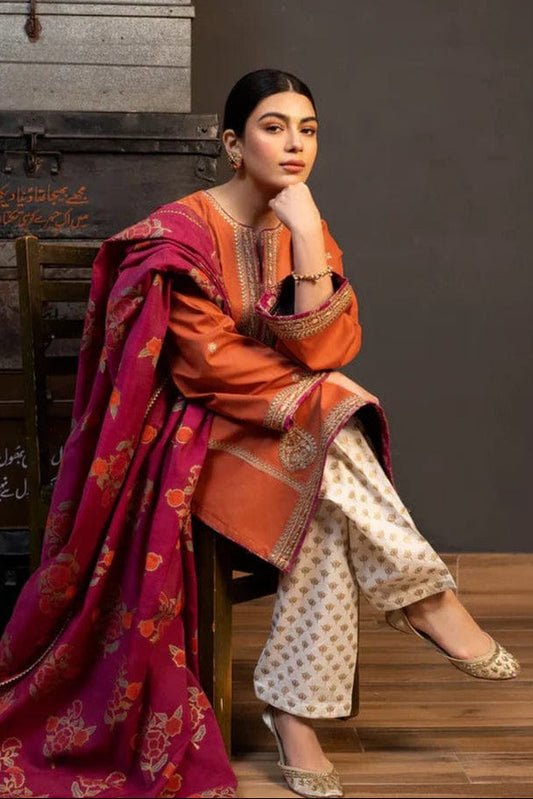 DFW-1062 Zara Shah Jahan Embroidery 3PC Dhanak Suit