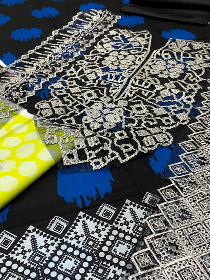 DFW-612 Zainab Chottani Embroidery 3Pc Lawn Suit