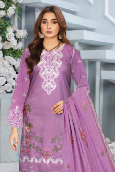 DFW-438 Minha Heavy Embroidery 3Pc Lawn Suit