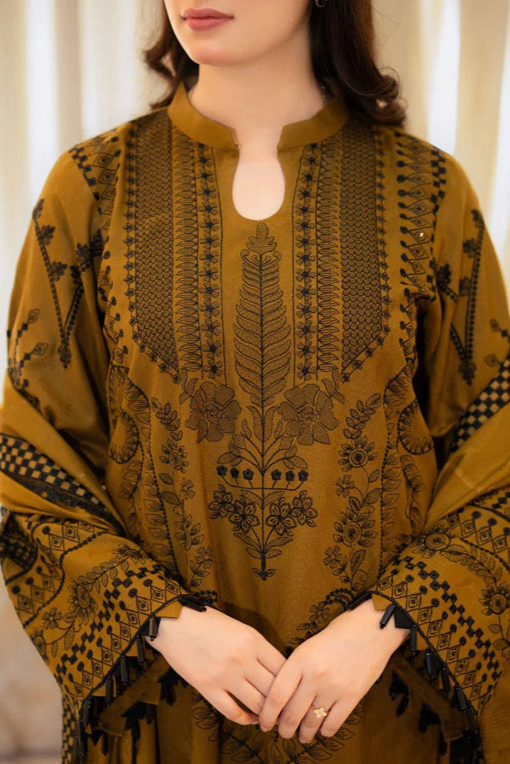 DFW-999 Nakoosh Heavy Embroidery 3PC Dhanak Suit