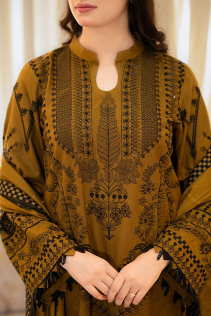 DFW-999 Nakoosh Heavy Embroidery 3PC Dhanak Suit