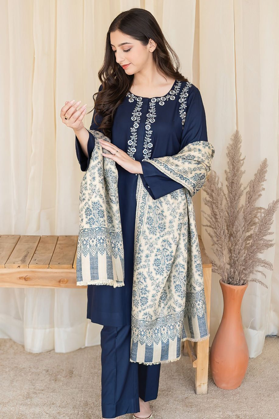 DFW-628 A Sling Heavy Embroidery 3Pc Lawn Suit