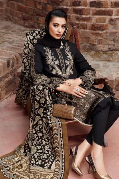 DFW-1109 Maria B Heavy Embroidery 3PC Dhanak Suit