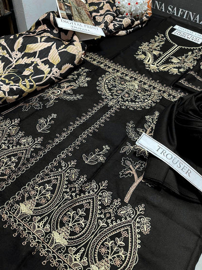 DFW-1109 Maria B Heavy Embroidery 3PC Dhanak Suit