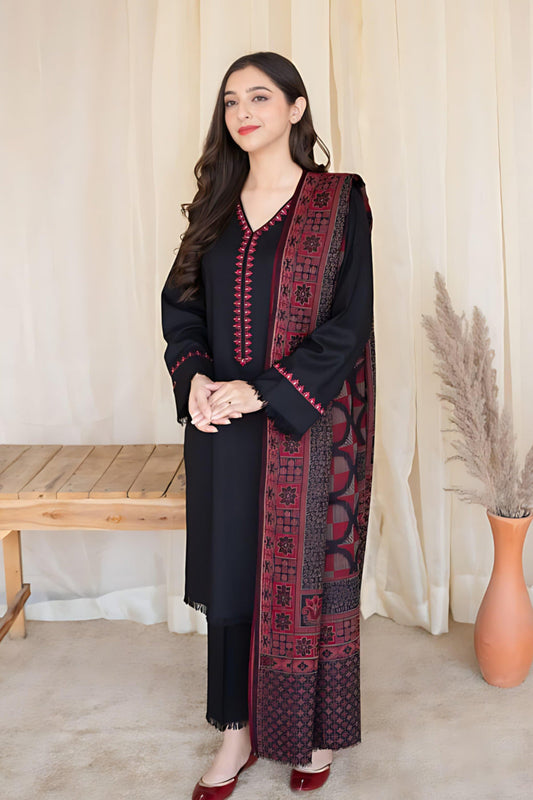 DFW-918 A Sling Heavy Embroidery 3PC Dhanak Suit