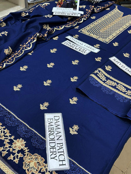 DFW-1262 Bareeze Embroidery 3PC Dhanak Suit
