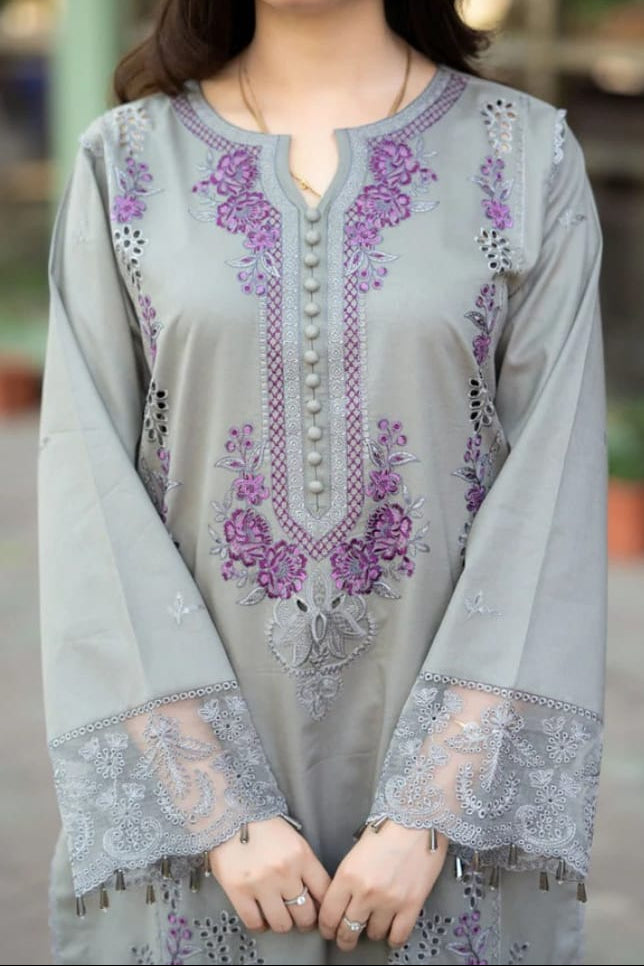 DFW-1247 Libaas Embroidery 3PC Dhanak Suit