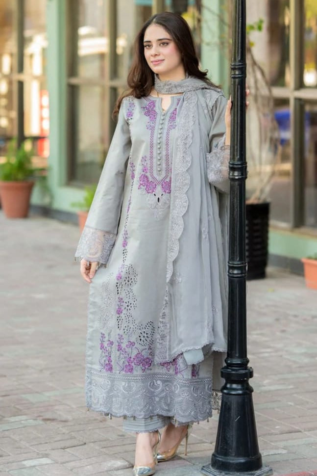 DFW-1247 Libaas Embroidery 3PC Dhanak Suit