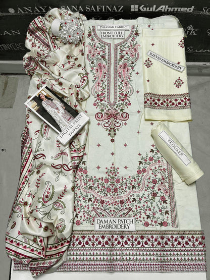 DFW-1060 Asim Jofa Heavy Embroidery 3PC Dhanak Suit
