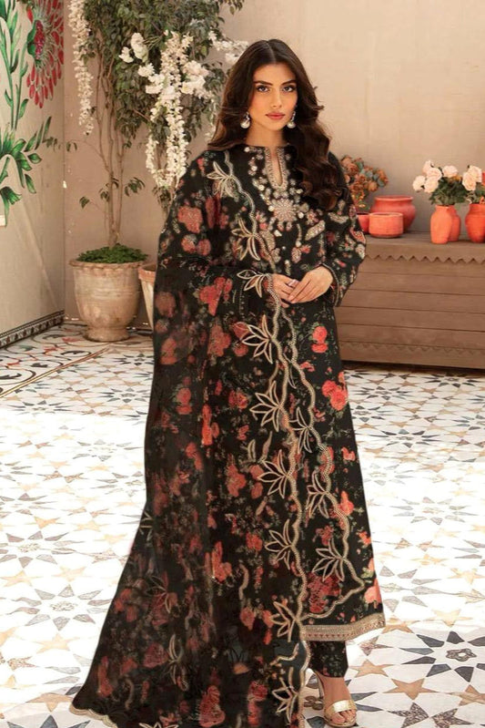 DFW-1046 Zainab Chottani Embroidery 3PC Karandi Suit