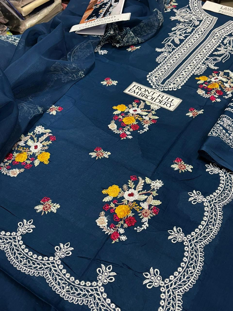 DFW-1329 Crimson Embroidery 3PC Lawn Suit