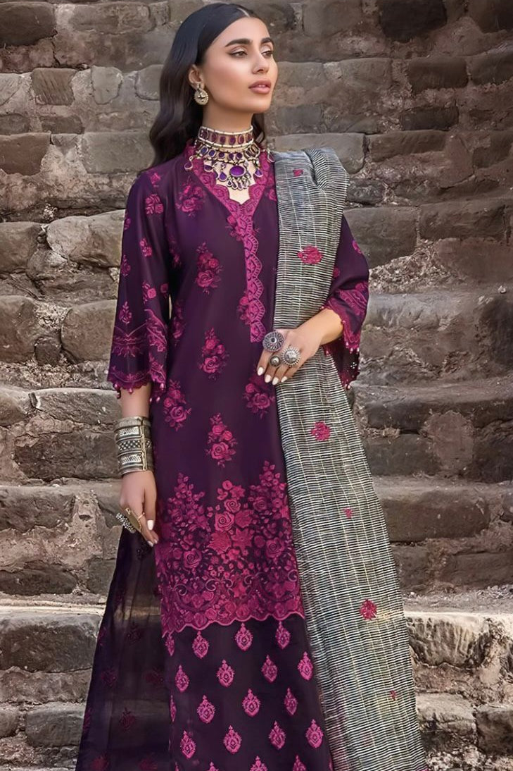 DFW-1232 Zainab Chottani Embroidery 3PC Dhanak Suit