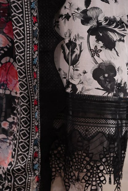 DFW - 863 Nureh Embroidery 3Pc Lawn Suit