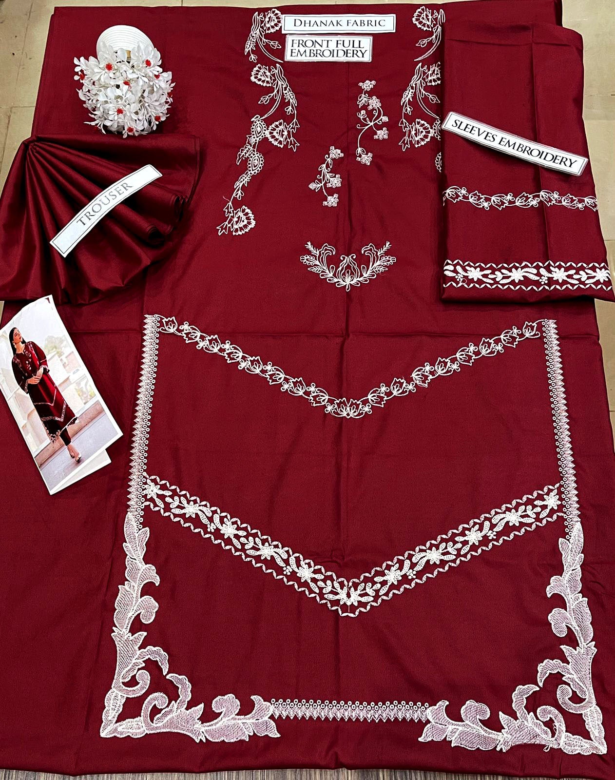 DFW-1239 Sobia Nazir Embroidery 2PC Dhanak Suit