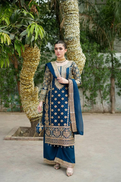 DFW-1025 Rang Rasiya Heavy Embroidery 3PC Dhanak Suit