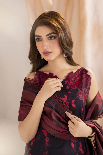 DFW-1213 Iznik Embroidery 3PC Karandi Suit