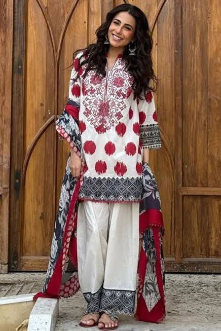 DFW-613 Zainab Chottani Embroidery 3Pc Lawn Suit