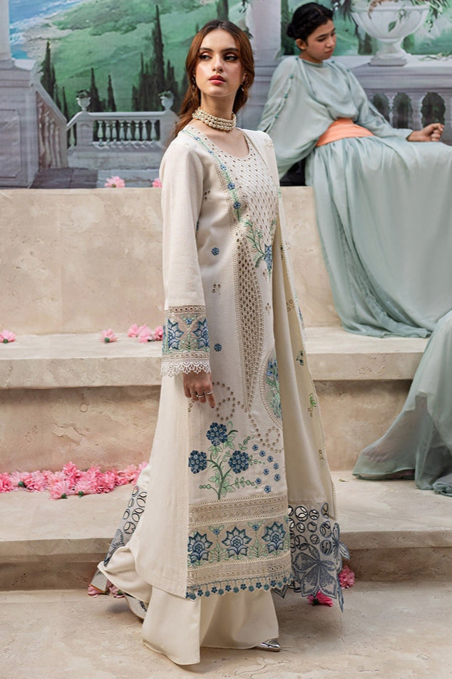 DFW-1002 Qalamkar Heavy Embroidery 3PC Dhanak Suit