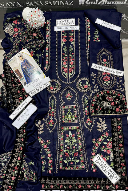 DFW-1168 Maria B Heavy Embroidery 3PC Dhanak Suit