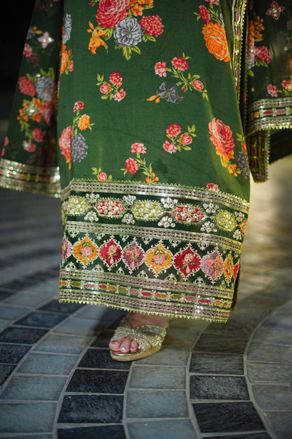 DFW-1177 Aneelas Embroidery 3PC Karandi Suit