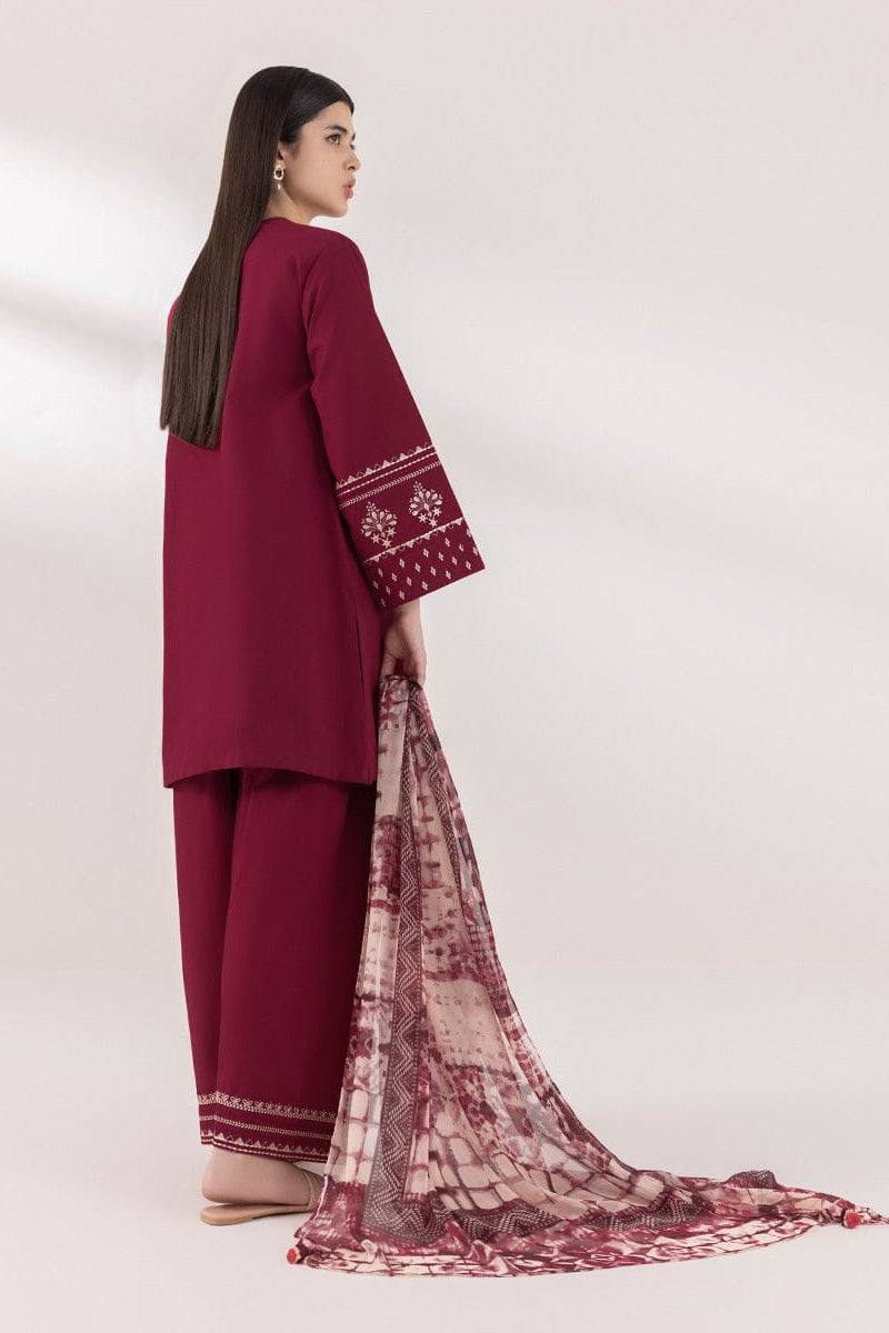DFW-1078 Sapphire Embroidery 3PC Dhanak Suit